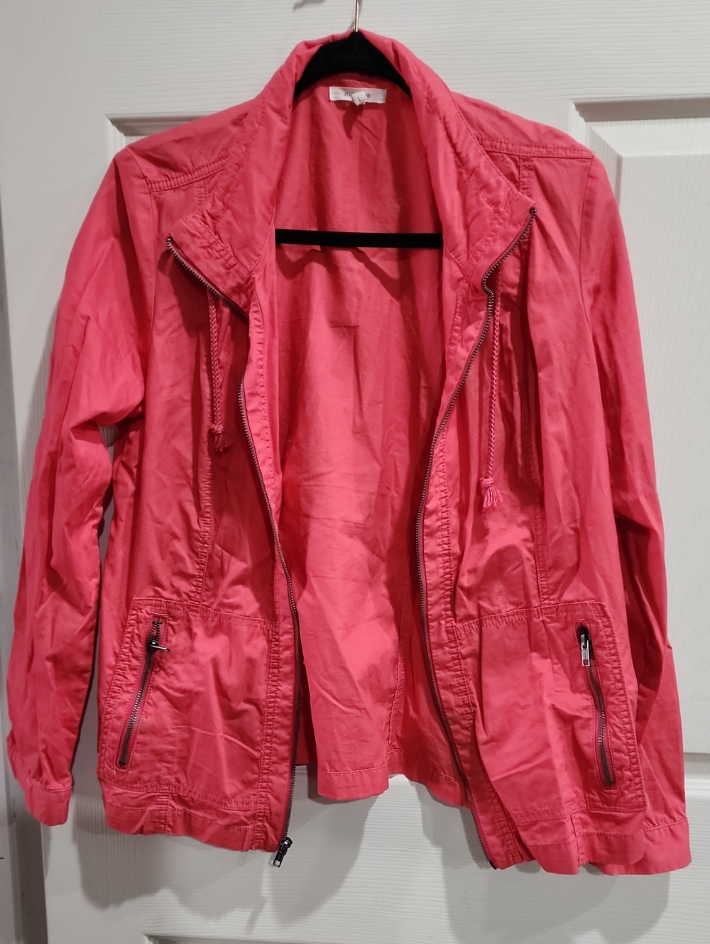 Maurices Coral Pink Utility Zip Jacket